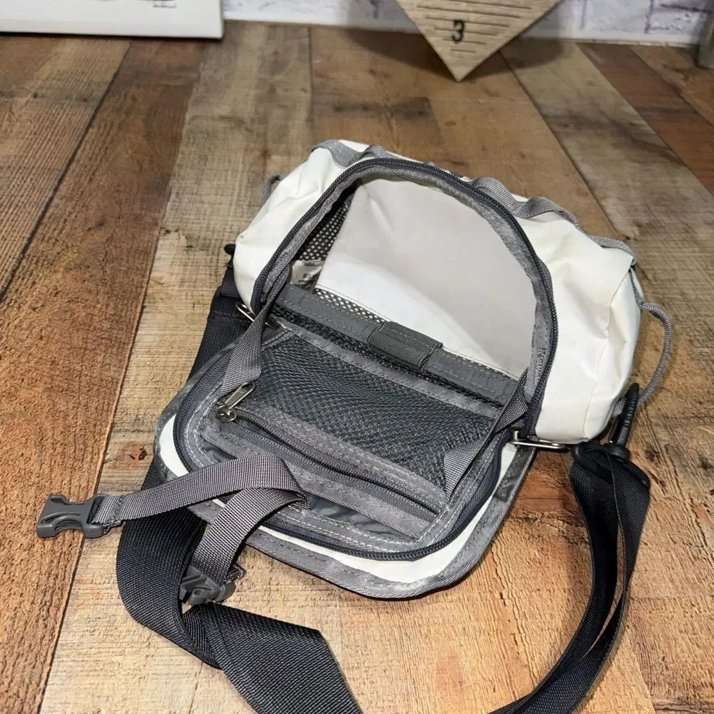 The North Face White Duffle Mini Very Rare Crossbody Has Flaws